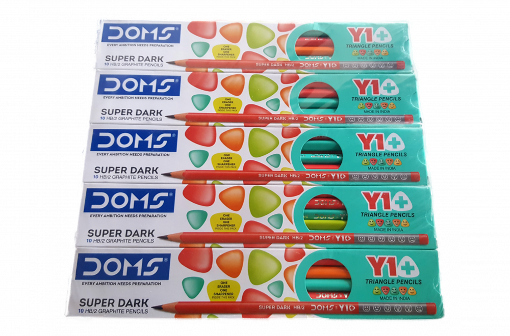 Doms Y1+Super Dark Triangle Pencil (5 Packs)